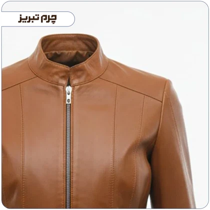 کاپشن چرم زنانه کوتاه مدل H1094N
