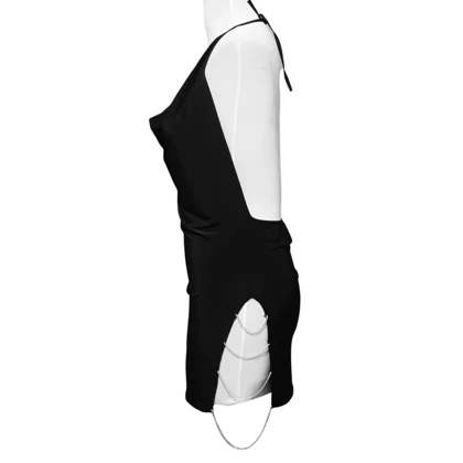 لباس فانتزی مجلسی زنجیردار (Mini Dress) دلوین کد 016