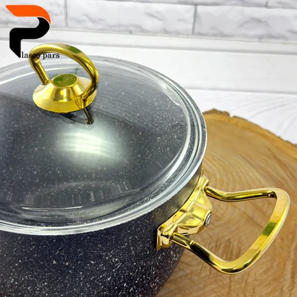 قابلمه 20 دیپ درب پیرکس بلند مشکی هاناتک