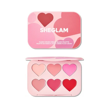 پالت رژگونه کرمی قلبی شیگلم مدل FLUSH CRUSH CREAM BLUSH SHEGLAM