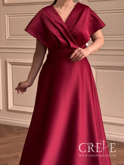 ماکسی ساتن آستین کلوش