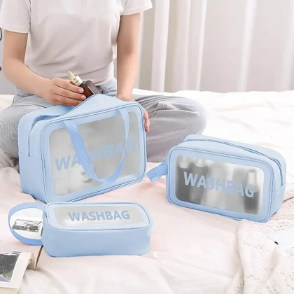 کیف لوازم آرایش سه تیکه wash bag