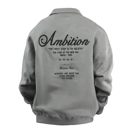 دورس نیم زیپ اسپرت ان وای سی مدل VLS-4H0818 طوسی