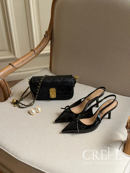 کفش ورنی پاپیونی پاشنه 8/5 سانت