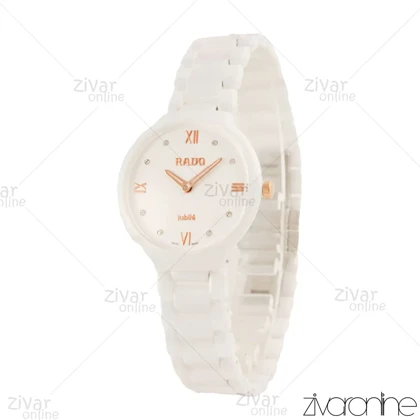 ساعت رادو زنانه سرامیکی سفید ایندکس رومی 105645