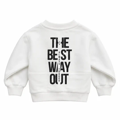 دورس تک پسرانه سفید طرح THE BEST WAY OUT