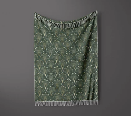 شال مبل ریش دار sofa shawl 214