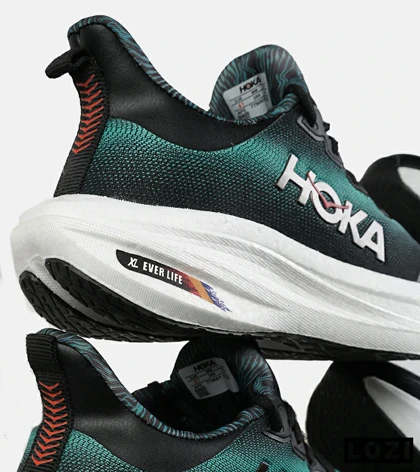 کفش کتانی مشکی سبز HOKA مدل 7396