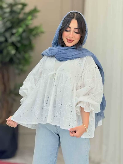 مانتو طرح گل چین‌دار 6749