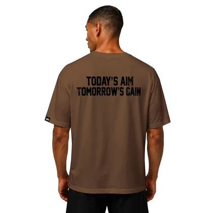 تیشرت مردانه زنانه اورسایز نخی 1991 today's aim tomorrow's gain مدل TS19115