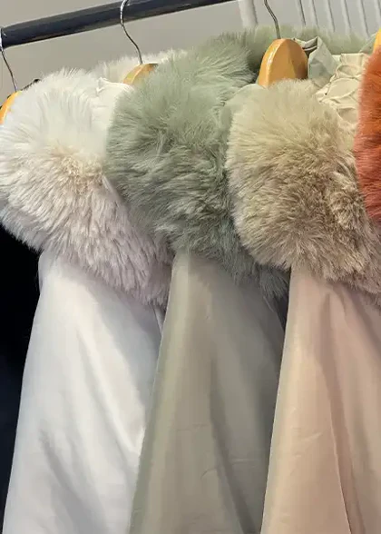 کاپشن کوتاه خزدار