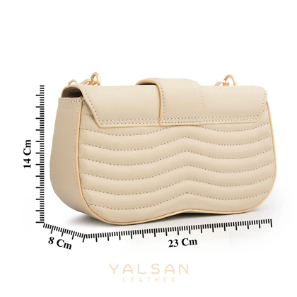 کیف دوشی زنانه چرم یلسان مدل آرچید کد 100-GN