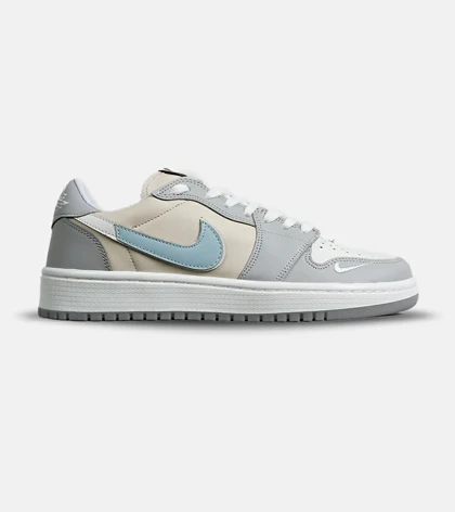 کفش کتانی مردانه طوسی کرم آبی نایک NIKE jordan 1