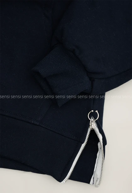 هودی باکسی آستین زیپ کد1005152