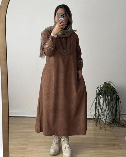 پیراهن مانتویی گندم 2
