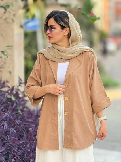 مانتو لینن سه دکمه11