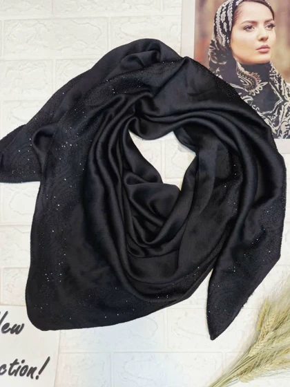 روسری مجلسی وارداتی نگین‌دار کد 254