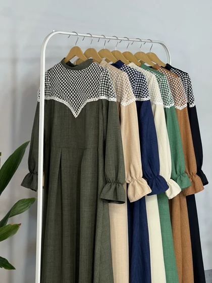 پیراهن مانتویی بلند گلدخت 1