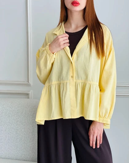 شومیز لینن عروسکی ملوسک کد SH-3068