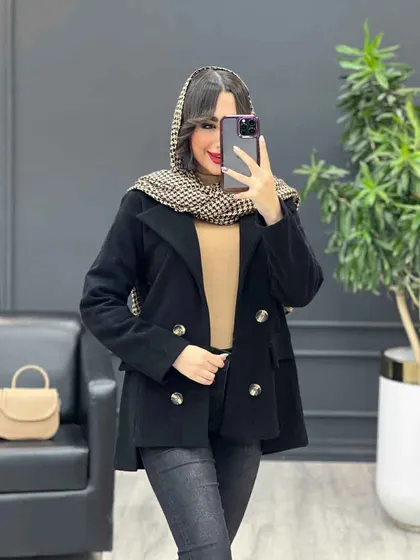 پالتو چهاردکمه جیب نما