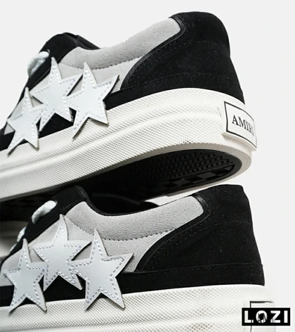 کفش اسنیکرزمشکی طوسی سفید Amiri Stars v2 مدل 7074