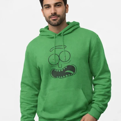 هودی طرح ریک و مورتی | Pickle Rick Face Men's hoodie کد 259854