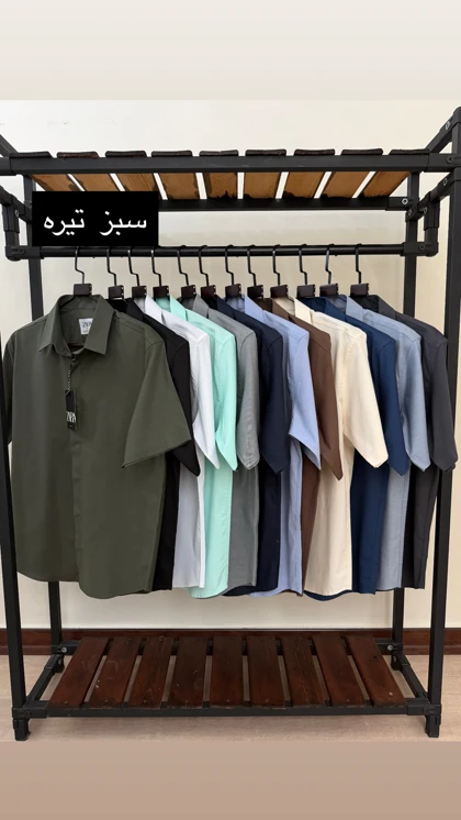 پیراهن آستین کوتاه ساده قابپک مخفی 2655