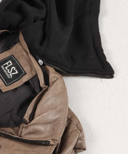 پافر مردانه چرم کلاه مشکی 2533