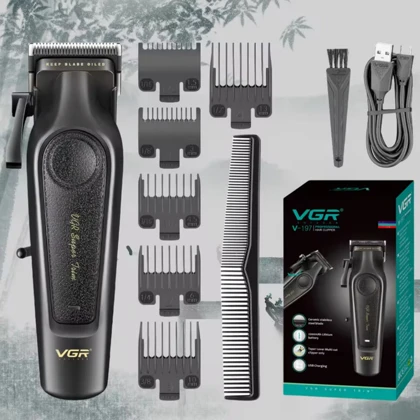 ماشین اصلاح موی سر و صورت شارژی وی جی ار مدل V-197