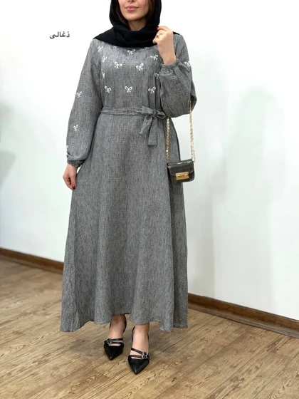 پیراهن مانتویی گلدوزی آیسو مه دخت