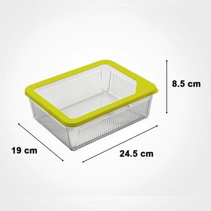 ست ظرف شیاردار مستطیل لیمون