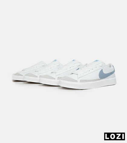 کفش نایک مردانه و زنانه سفید آبی Nike Blazer Low 77 مدل 6495