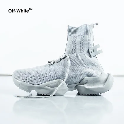 کفش ساق‌دار Off white مدل socuring(طوسی)