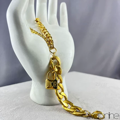 دستبند زنانه قفل دیور طلایی 40150