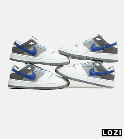 کفش کتانی بزرگ پا طوسی آبی نایک NIKE SB