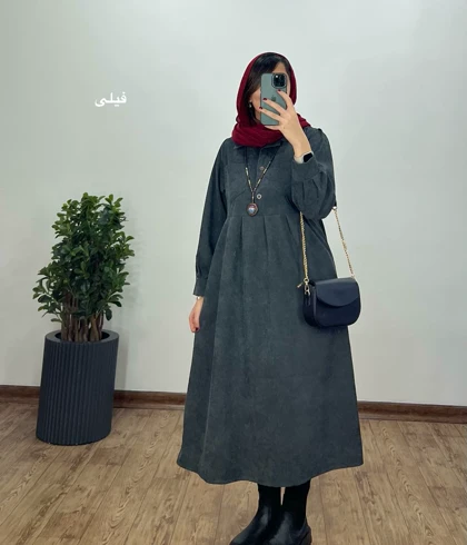 پیراهن مانتویی پاییزه ترگل