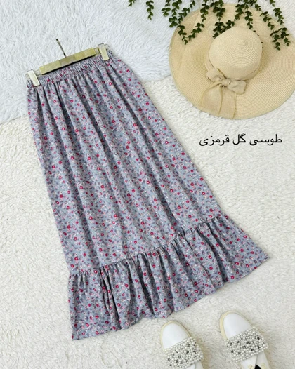 دامن پفکی گل‌دار کد محصول 1070