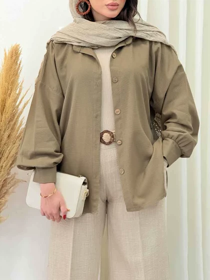 مانتو بغل سه دکمه گیتی