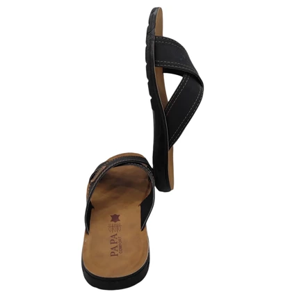 صندل مردانه پاپا مدل آرش ضربدری blk