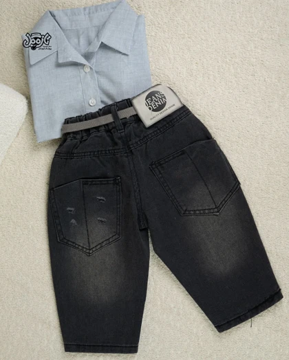 شومیز دکمه دار و شلوار جین