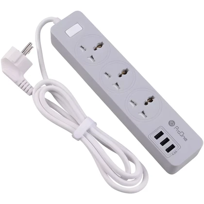 چند راهی برق ارت دار سه سوکت و سه یو اس بی پرووان PPS615U