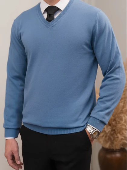 بافت یقه هفت آبی نفتی روشن sh392