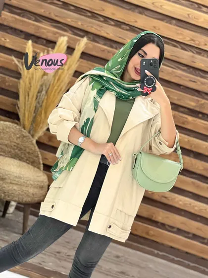 مانتو لینن دوجیب بغل پاگون