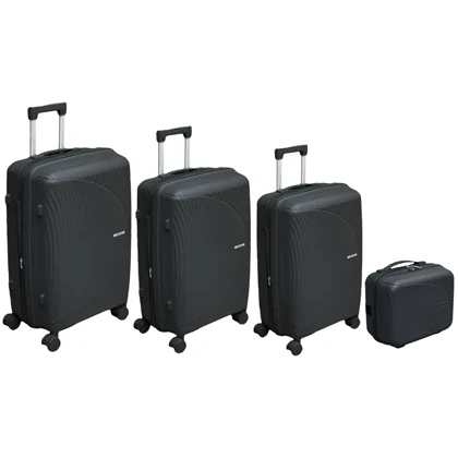 چمدان نشکن مندوزا مدل MENDOZA - MDZ608 SERIES سری 4 عددی (به همراه چمدان آرایشی هدیه)