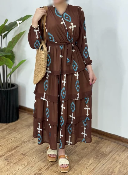 پیراهن حریر چین‌دار