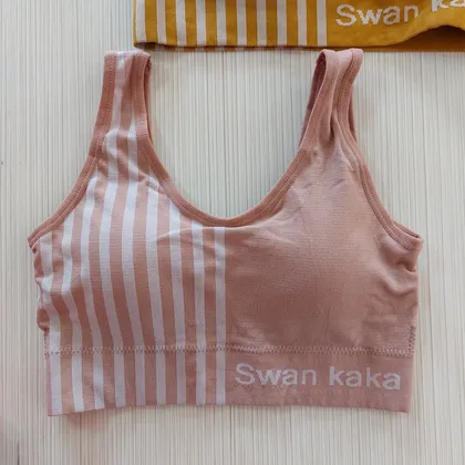 نیم‌تنه راه راه خردلی زنانه Swan kaka