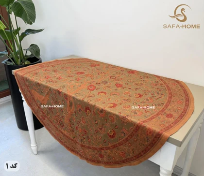 سفره رومیزی مخمل ترک گرد قطر 150 سانتی متر