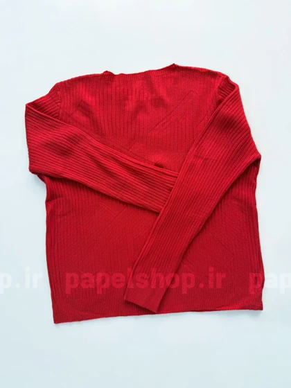 بلوز بافت گپ آستین بلند ساده