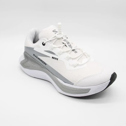 کتانی سالامون سفید نقره ای کد 6464