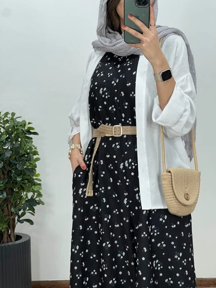سرهمی شکوفه همراه با کمربند 9 کد 2502